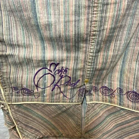 Ecko Red Denim Ruffle Skirt-Striped-Size 3 (juniors) - Picture 11 of 12